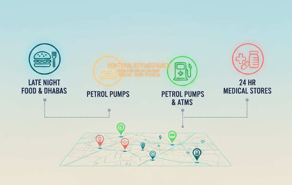 Late night food and services in Hisar