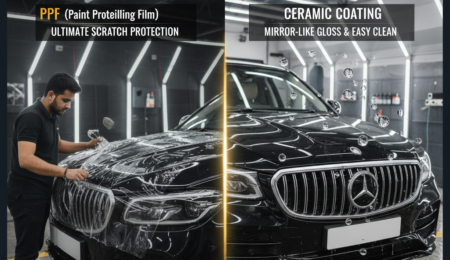 PPF vs Ceramic Coating Hisar, Car protection Hisar, Best car detailing in Hisar, Paint Protection Film benefits, Ceramic Coating price Hisar, Car scratch protection