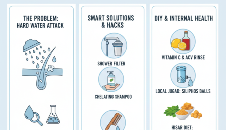क्या हिसार के खारे पानी (Hard Water) से आपके बाल झड़ रहे हैं जानें 2026 की लेटेस्ट तकनीक, टैप फिल्टर और वो घरेलू उपाय जो हिसार की मिट्टी और पानी के हिसाब से बेस्ट हैं।