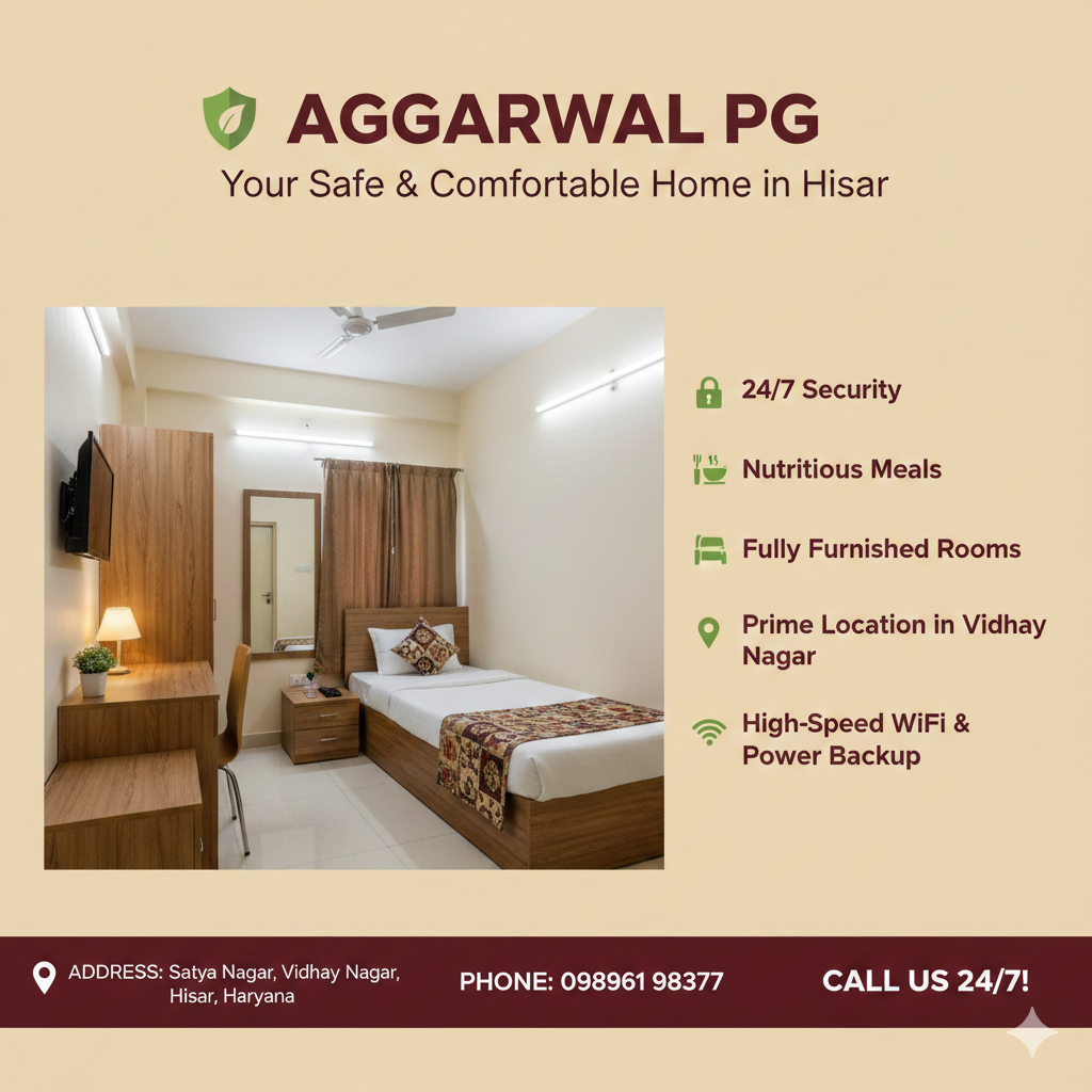 Aggarwal PG in Vidhay Nagar, Hisar